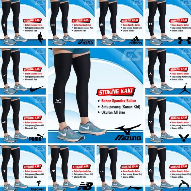 Stoking Voli Badminton Sepak Bola Futsal Pimpong Tenis Deker Kaki Panjang Manset Murah