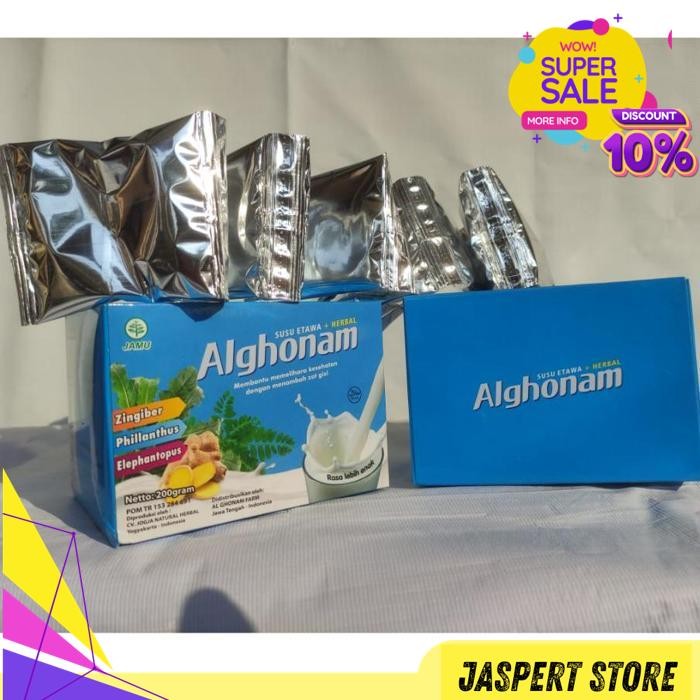 

SUSU AL GHONAM SACHET ORIGINAL - SUSU KAMBING ETAWA AL GHONAM - SUSU BUBUK AL GHONAM RASA VANILLA BY JASPERT STORE BEST PRODUK !