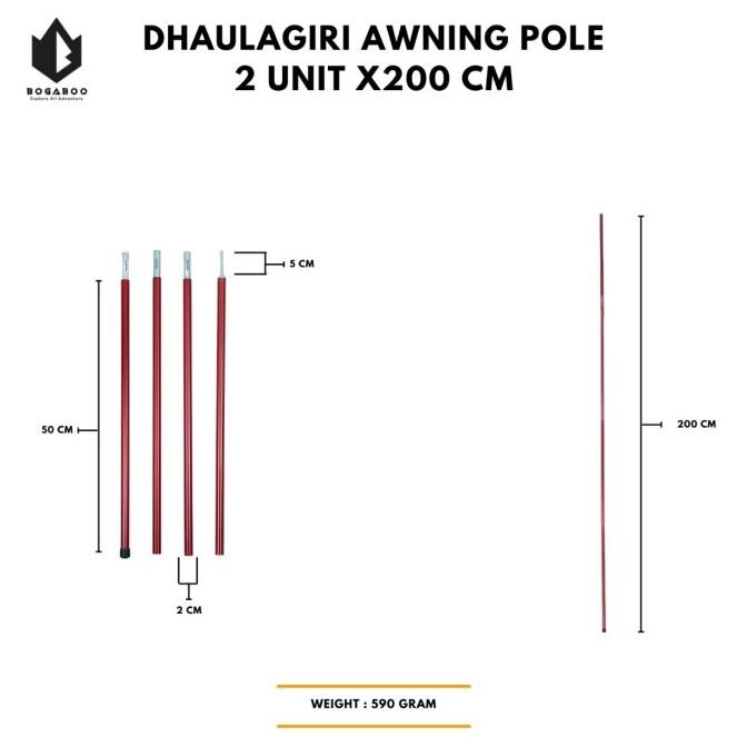 AWNING POLE DHAULAGIRI -TIANG FLYSHEET DOUBLE DHAULAGIRI - TARP POLE