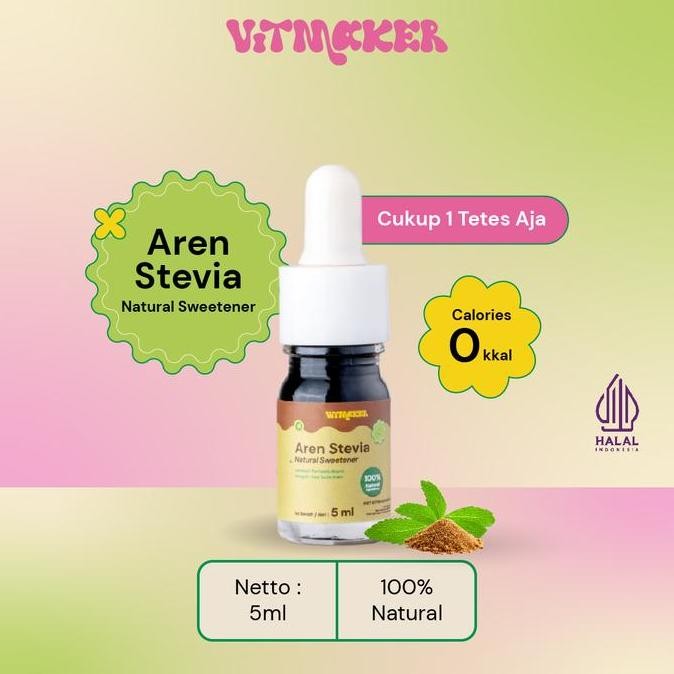 

Free Bag Charm [Bundle] Stevia 5Ml Original + Stevia 5Ml Aren Vitmaker Liquid Stevia Pemanis Alami (Pengganti Gula Dengan 0 Calorie) Halal Dan Bpom Stevia Pemanis