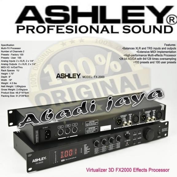 Virtualizer 3D Fx 2000 Effects Processor Ashley Fx2000 Original Co