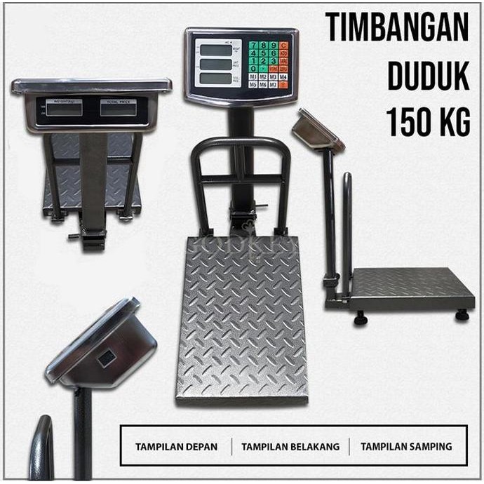 Timbangan Duduk Digital 300 Kg, Timbangan Barang 300 Kg/Timbangan Duduk Digital Rel Nankai 150Kg/Tim