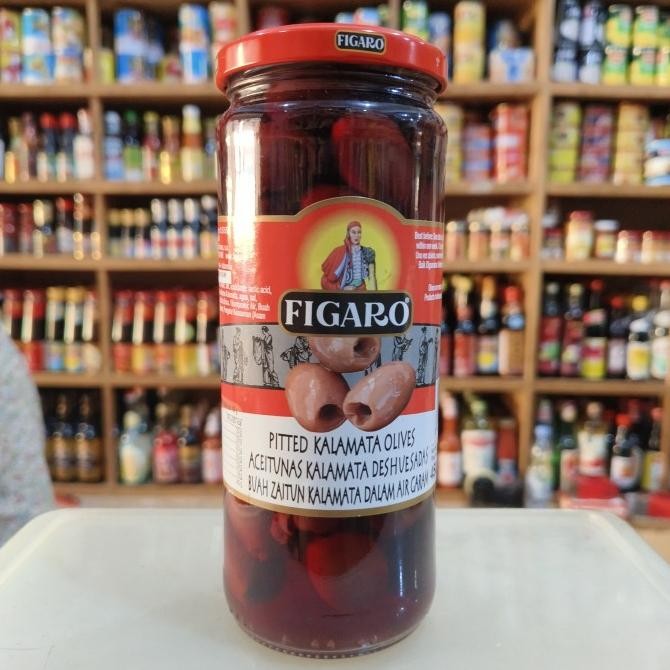 

Figaro Pitted Kalamata Olives/ Buah Zaitun Kalamata dlm Air Garam 450g