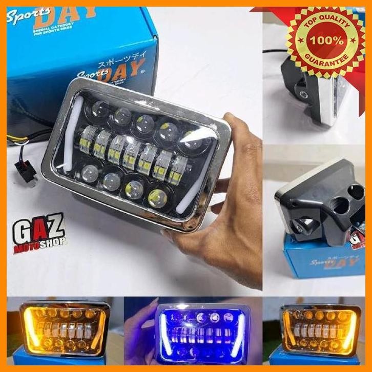 [GAZ] LAMPU DAYMAKER KOTAK LED 16 MATA WIN GL 100 RX KING OLD SET BATOK