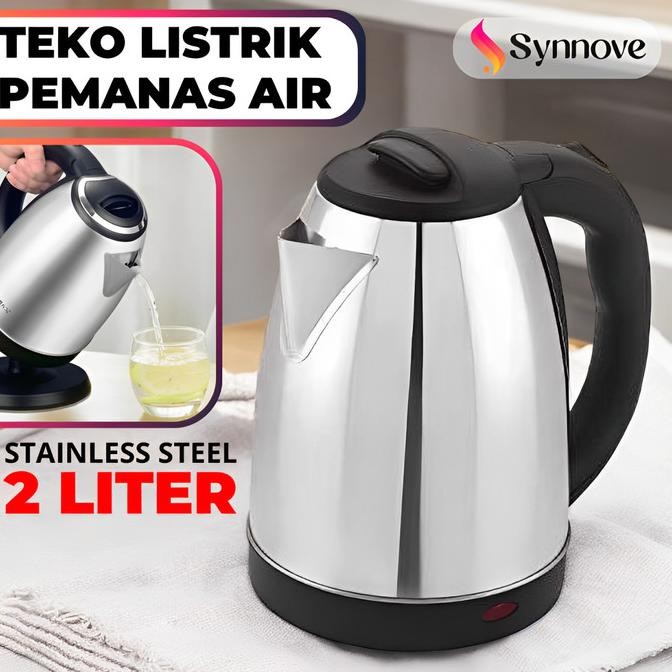 Teko Listrik Stainless Steel Pemanas Air Listrik Portable Termos Ketel Kettle Listrik Kopi