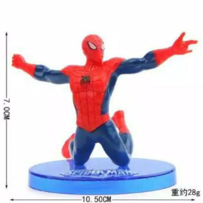 Action Figure Spiderman Mini Set Pajangan Dan Hiasan Kue Ulang Tahun [gembira dendang] mainan