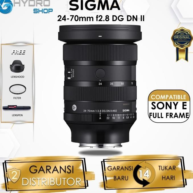 Grosir Sigma 24-70Mm F2.8 Dg Dn Ii Full Frame For Sony E / Sigma 24-70Mm F2.8 Dg Dn Ii For Sony