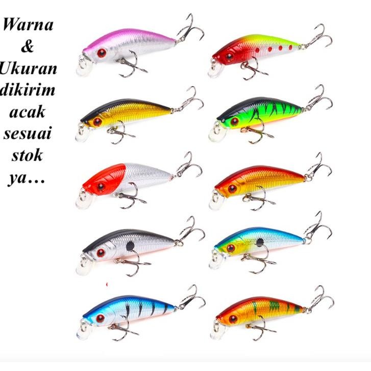 UMPAN IKAN PALSU MINNOW  6CM MIRIP IKAN ASLI