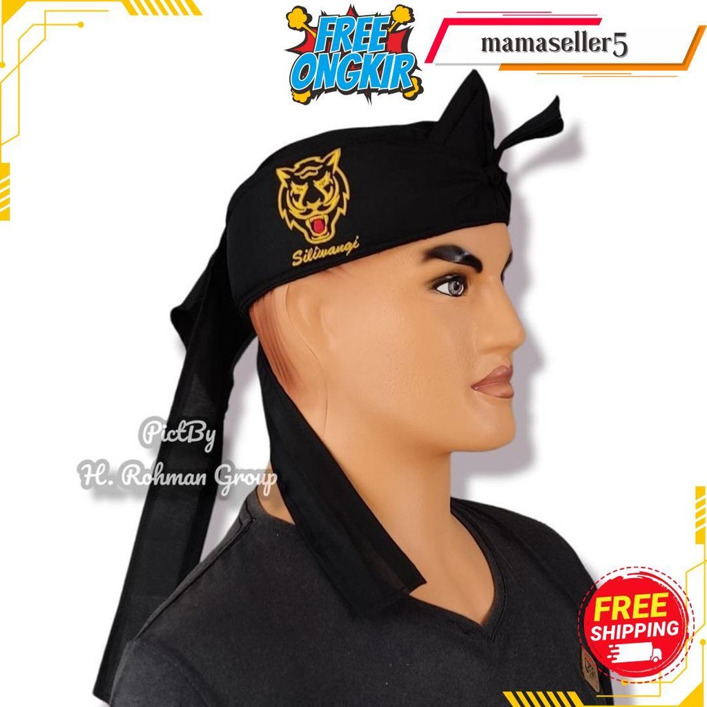 Iket Bendo Blangkon Macan Bordir Polos Bendo Udeng Sunda Bordir Kujang Topi Tradisional Iket Sunda  