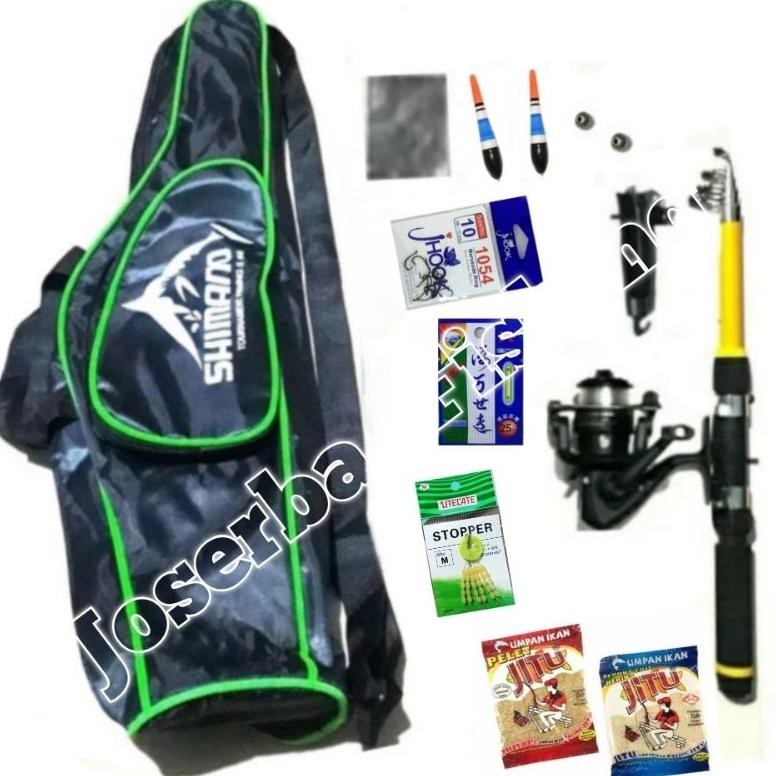 PAKET KOMPLIT 1 SET ALAT PANCING BONUS TAS PANCING 60 CM LENGKAP SIAP STRIKE