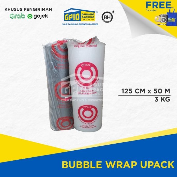

(GOSEND/GRAB) U-PACK - Bubble Wrap Warna Hitam / Bening 125cm x 50 m murah