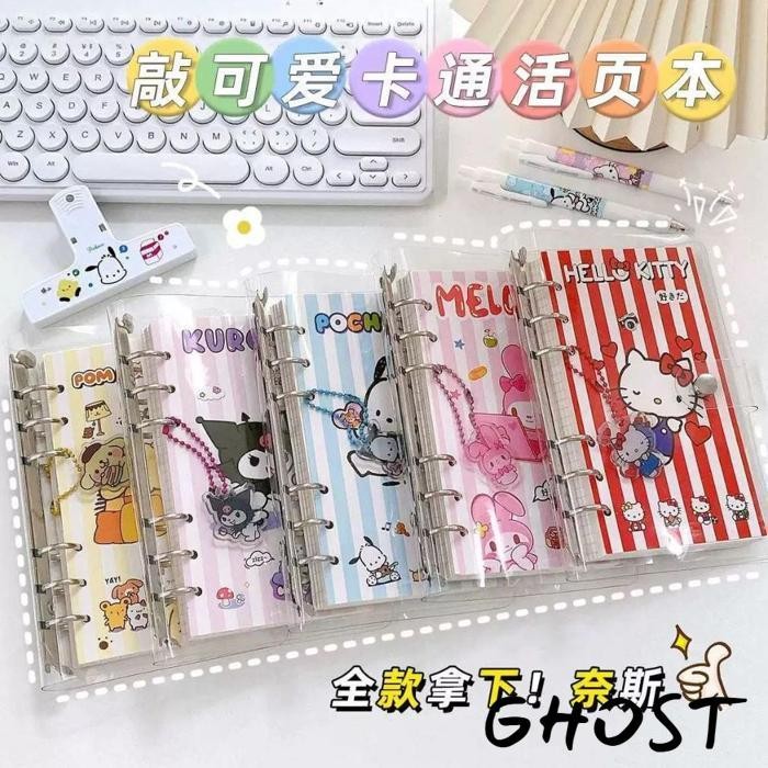 

NEW BUKU BINDER A6 DIARY BOOK KUROMI SANRIO MELODY POMPOMPURIN KITTY CINNAMOROLL