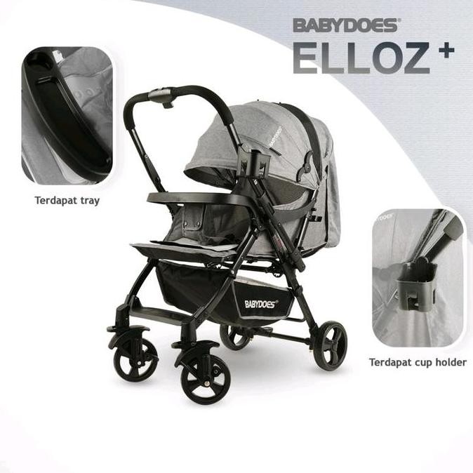 Murah Babydoes Stroller Ch 324 Elloz & Elloz+ Chic Reversible Kereta Dorong Bayi