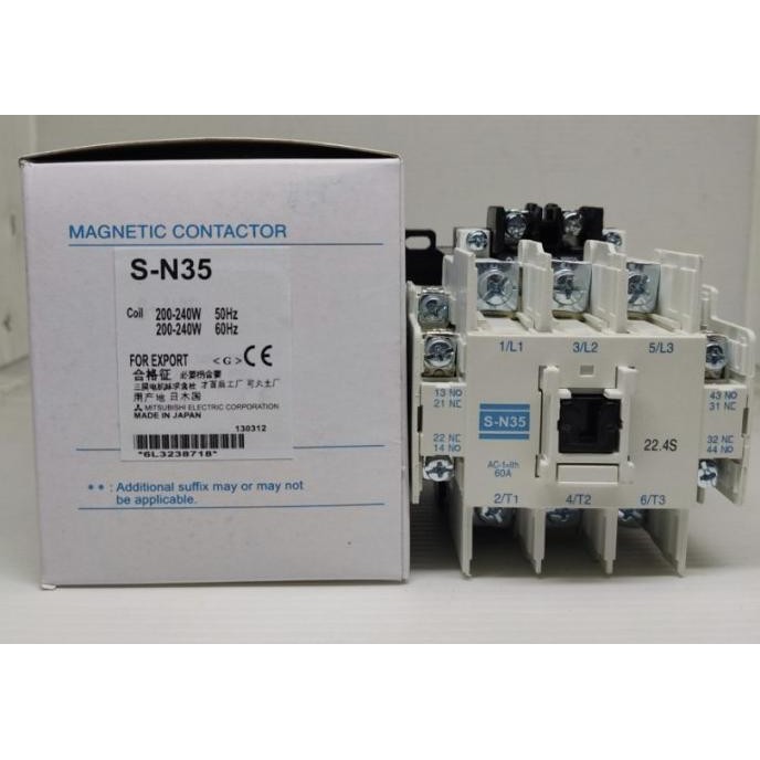 Contactor Mitsubishi Sn35 Sn35 Sn 35 Sn35 220V New Stok