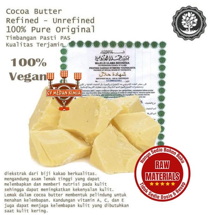 Promo Unrefined Cocoa Butter 1Kg Cocoa Butter Unrefined Lemak Coklat 1 Kg