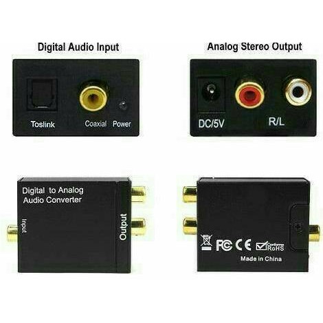 DIGITAL AUDIO CONVERTER TO ANALOG + KABEL OPTIK