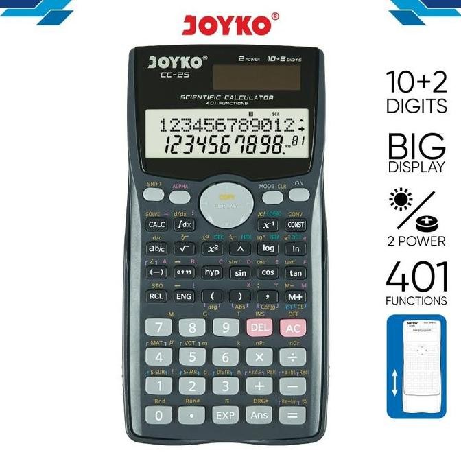 

Kalkulator Scientific Joyko CC-25 kalkulator ilmiah RIY'
