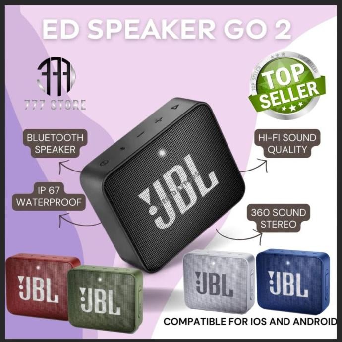 Speaker JBL GO2 GO 2 Wireless Bluetooth Portable Spiker Extra Bass Audio Speakers Bergaransi