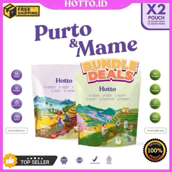 

BUNDLING SALE!!! HOTTO PURTO POUCH (16 SACHET) DAN HOTTO MAME POUCH (12 SACHET) MULTIGRAIN