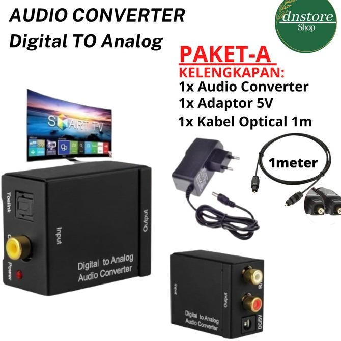 Digital To Analog Audio Converter + Kabel Audio Optical TOSLINK
