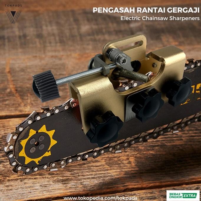 PENGASAH RANTAI GERGAJI CHAINSAW MESIN LISTRIK POTONG KAYU CORDLESS