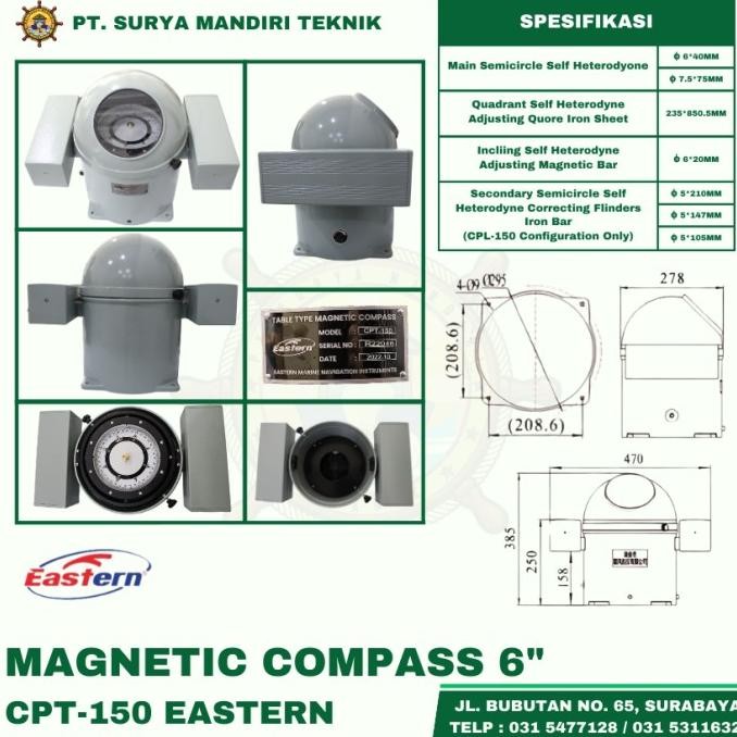 {{{{}}] MAGNETIC COMPASS TABLE CPT150 6" EASTERN MODEL KOMPAS DAIKO T150B CCS