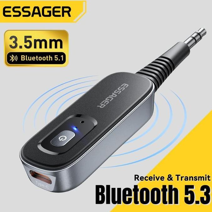Essager Bluetooth 5.1 Adapter Receive (RX)/Transmit (TX) signals Two in one Bluetooth Receiver Trans