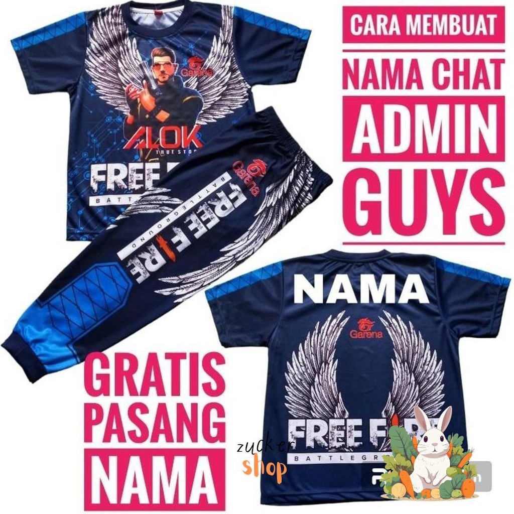 Setelan Baju Gaming Freefire /Setelan Baju Gaming Bnl/Setelan Celana Bnl/Setelan Baju Bnl Sale