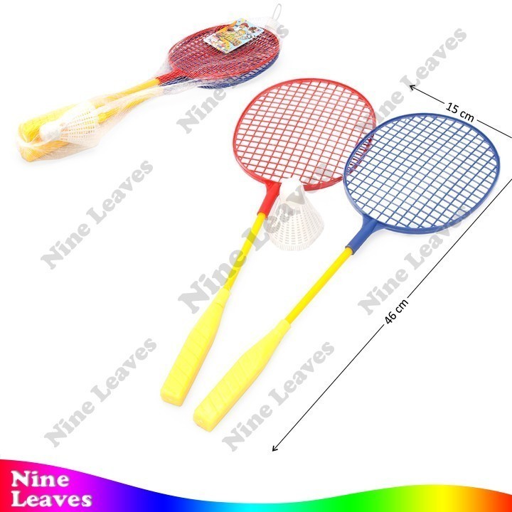 Raket Badminton Plastik 2 Pcs + Kok Sports