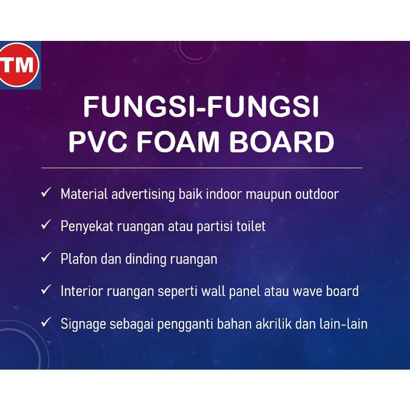 

PVC Foam Board 5 mm ( 1,22 x 2,44 m ) ( Wajib di potong )