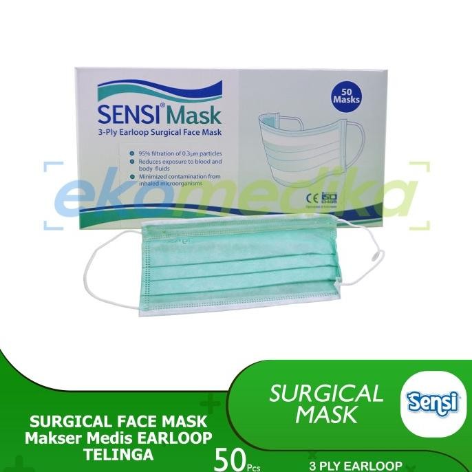 SENSI MASKER KARET/EARLOOP 50EA TERMURAH