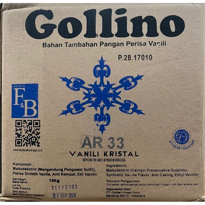 

Terbaru Vanili Bubuk - Vanilie Crystal Ar33 Isi 10Kg - Gosend Only!!!