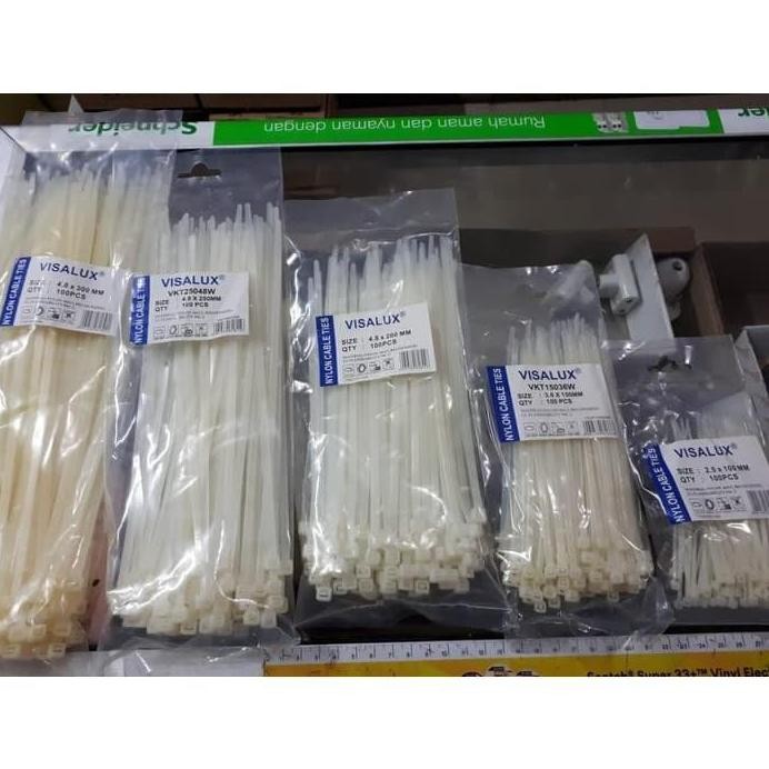 

ready Tali Ripet / Kabel ties / Cable tie Visalux 250x4.8mm / 25CM murah