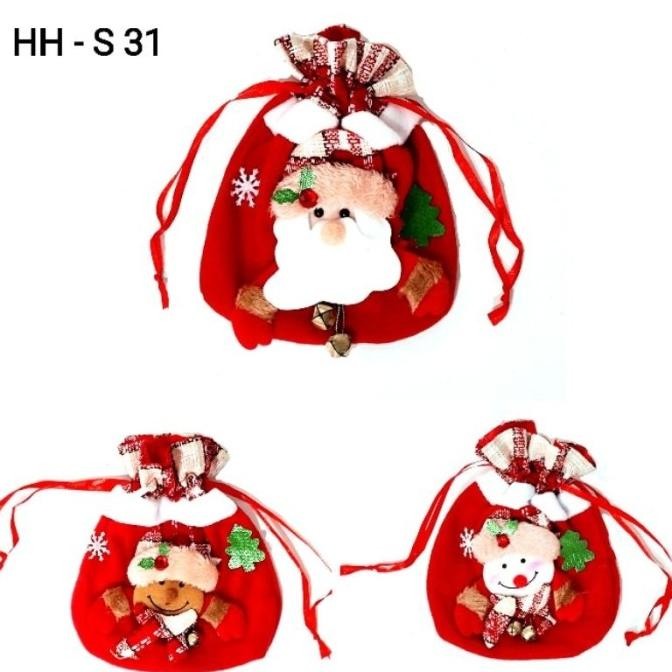 

Sale! Kantong Christmas Hadiah Santa Clause Kado Natal Murah Tas Serut Goodie Bag Hampers Natal