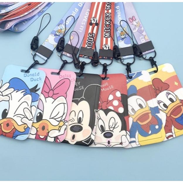 

ready Kalung Kartu/ID Card Holder Name Tag Disney/Mickey/Minnie/Donald/Daisy murah