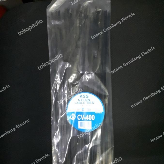 

ready Cable/ Kabel Ties KSS CV-400(400 x 4.8 mm) - HITAM murah