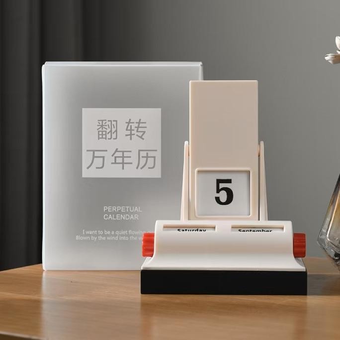 

ready Kalender Flip Retro Perpetual Calendar Kalender Abadi Kalender Meja Sepanjang Masa murah