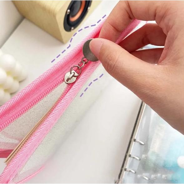 

ready Binder A6 6holes Binder Transparan Glitter for Journal Planner murah