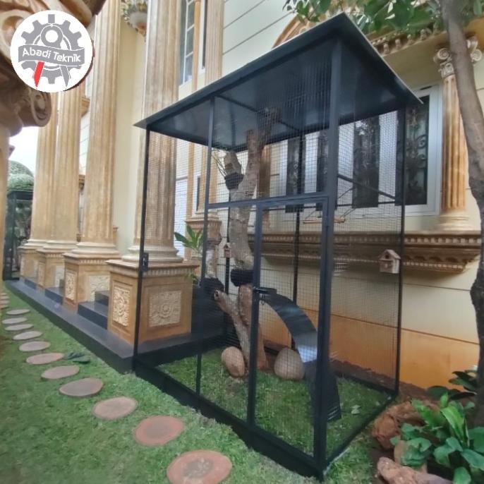 PROMO Kandang Burung Aviary Kotak Super Besar Full Besi Galvanis Anti Karat