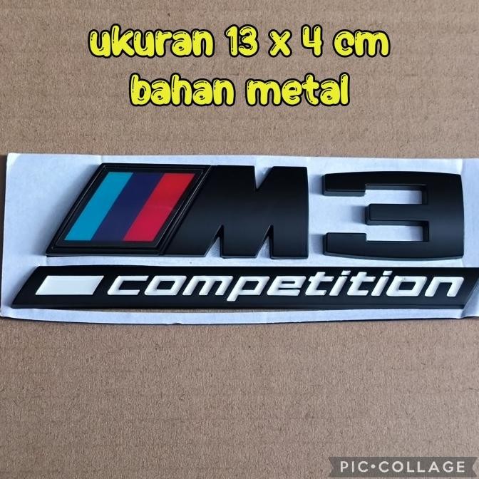 emblem tulisan M3 COMPETITION emblem M3 COMPETITION untuk B M W