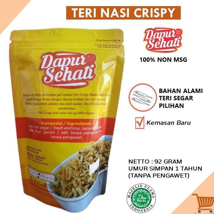 

AQS Teri Nasi Crispy Non MSG Lauk Siap Santap isi 92gr - Dapur Sehati
