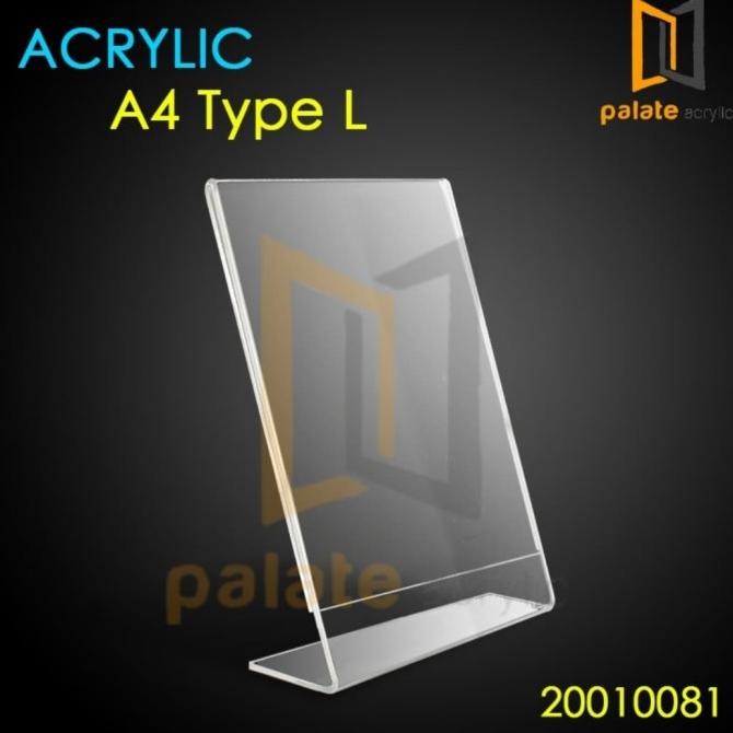 

ready akrilik a4 L acrylic / menu / akrylik / brosur / akrilik a4 model L murah