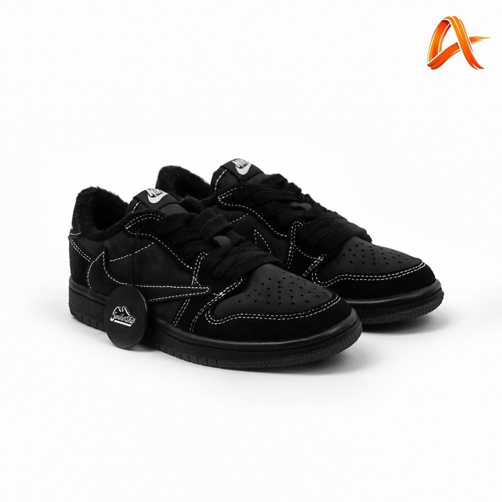 Baru " Baby & Kids " Air Jordan 1 Low Travis Black Phantom Td / Ps Original