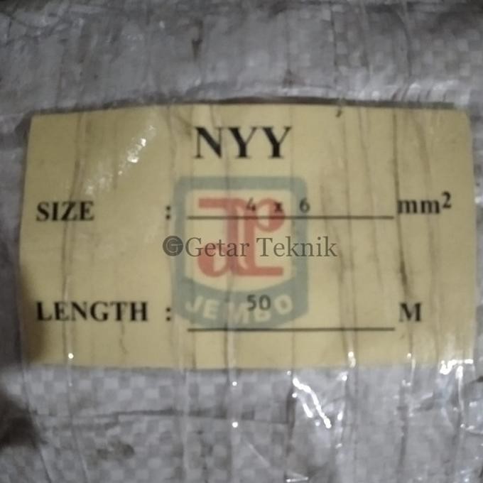 Kabel Jembo Nyy 4X6Mm 1Roll (50Meter) New Stok