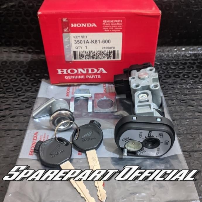 KUNCI KONTAK 1SET ORIGINAL HONDA MOTOR BEAT ESP/BEAT STREET/BEAT POP