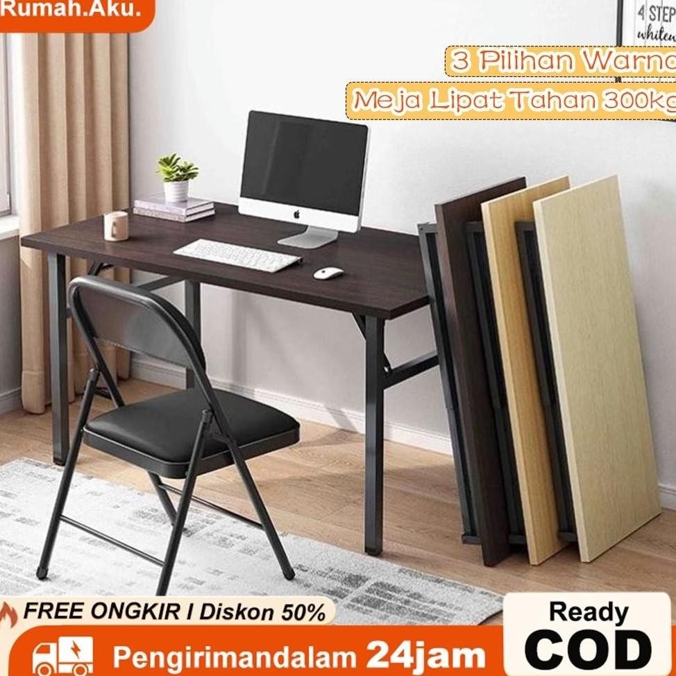 Meja Lipat portabel Meja Makan Meja Belajar Lipat Meja kerja Meja Kayu  Meja Lipat besi Meja Pelatih