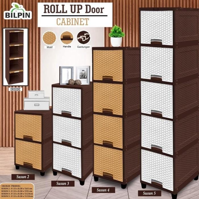 AKAKO - LEMARI PAKAIAN BAJU PLASTIK RAK PIRING AKAKO ROTAN AKAKO SWING