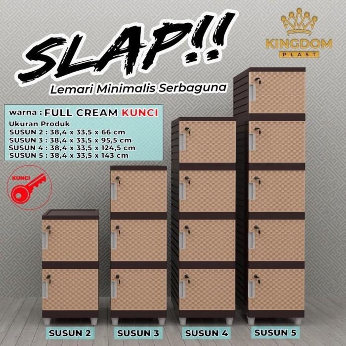 FULL KUNCI SLAP LEMARI PAKAIAN MINIMALIS KINGDOM SLAP PUTIH SEPERTI