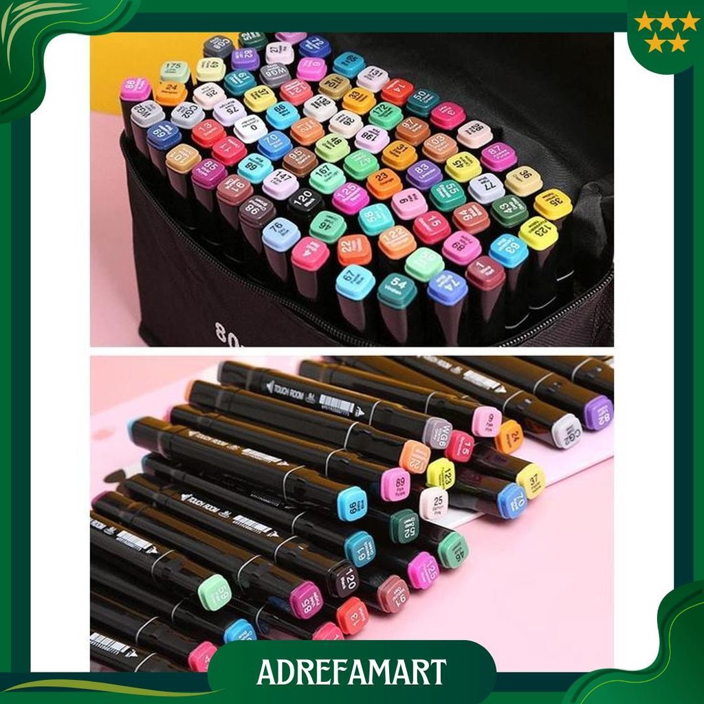 

Wd Touchfive 120Pcs Warna Sketsa Spidol Umum General Marker Set Animation Markers / Sketch Twin Market Set Spidol Cod