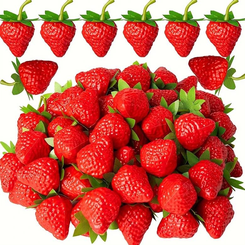 

10/20Pcs Artificial Strawberries Fake Fruit For Home Party Decor Photography Prop Holiday Decor For Halloween Day Celebration